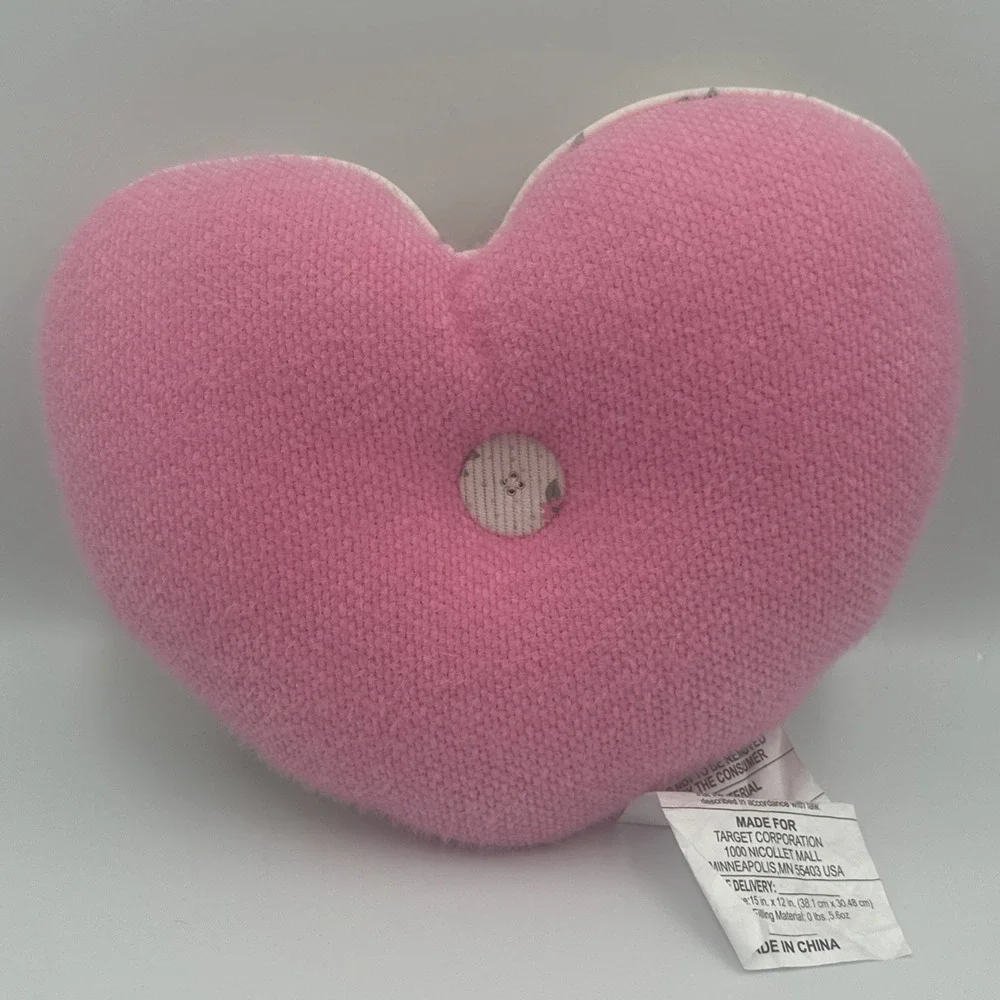 Heart Shaped Pillow Floral Reversible Decorative Throw Valentine Spring Love NEW